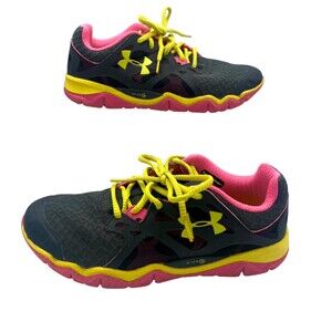 Under Armour Micro G Monza 1241853-029 Womens 9.5 Sneakers Black Running Shoes